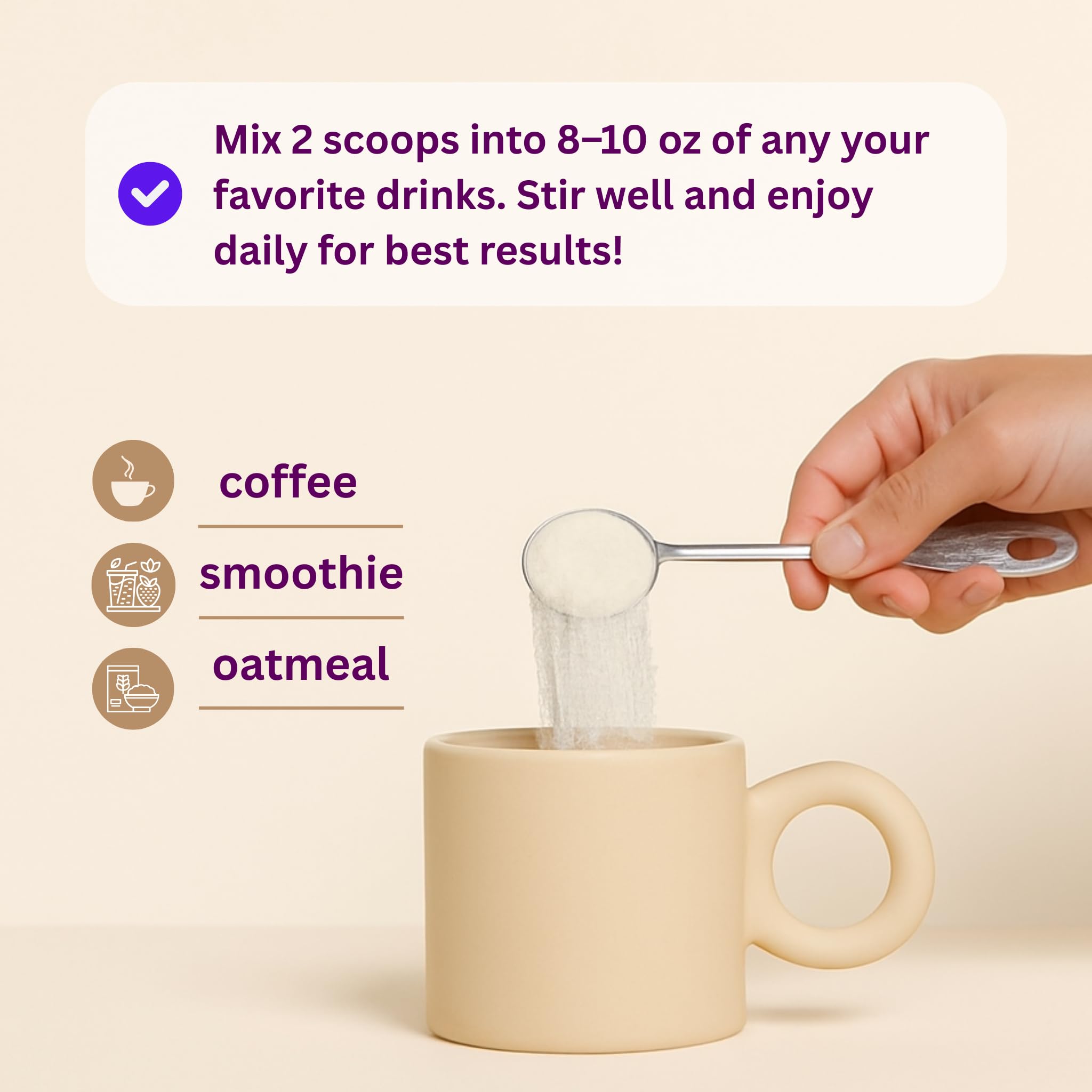 Micro Ingredients batido preparado sin sabor integrado en bebida diaria