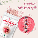 Micro Ingredients batido rojo servido en vaso, aporta color natural y sabor