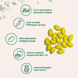 Micro Ingredients cápsula abierta mostrando aceite MCT y contenido para absorción