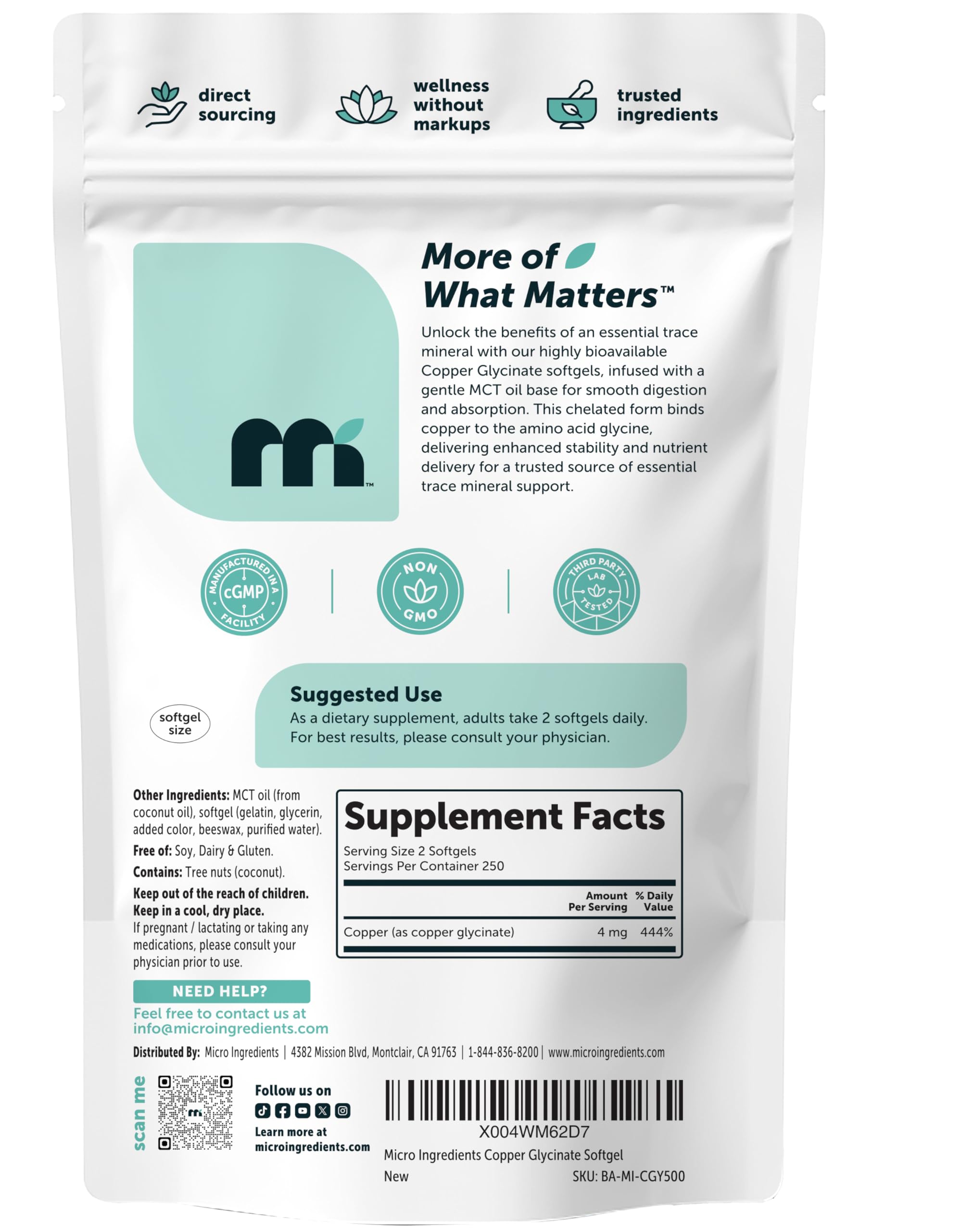 Micro Ingredients primer plano de cápsula blanda que facilita la deglución