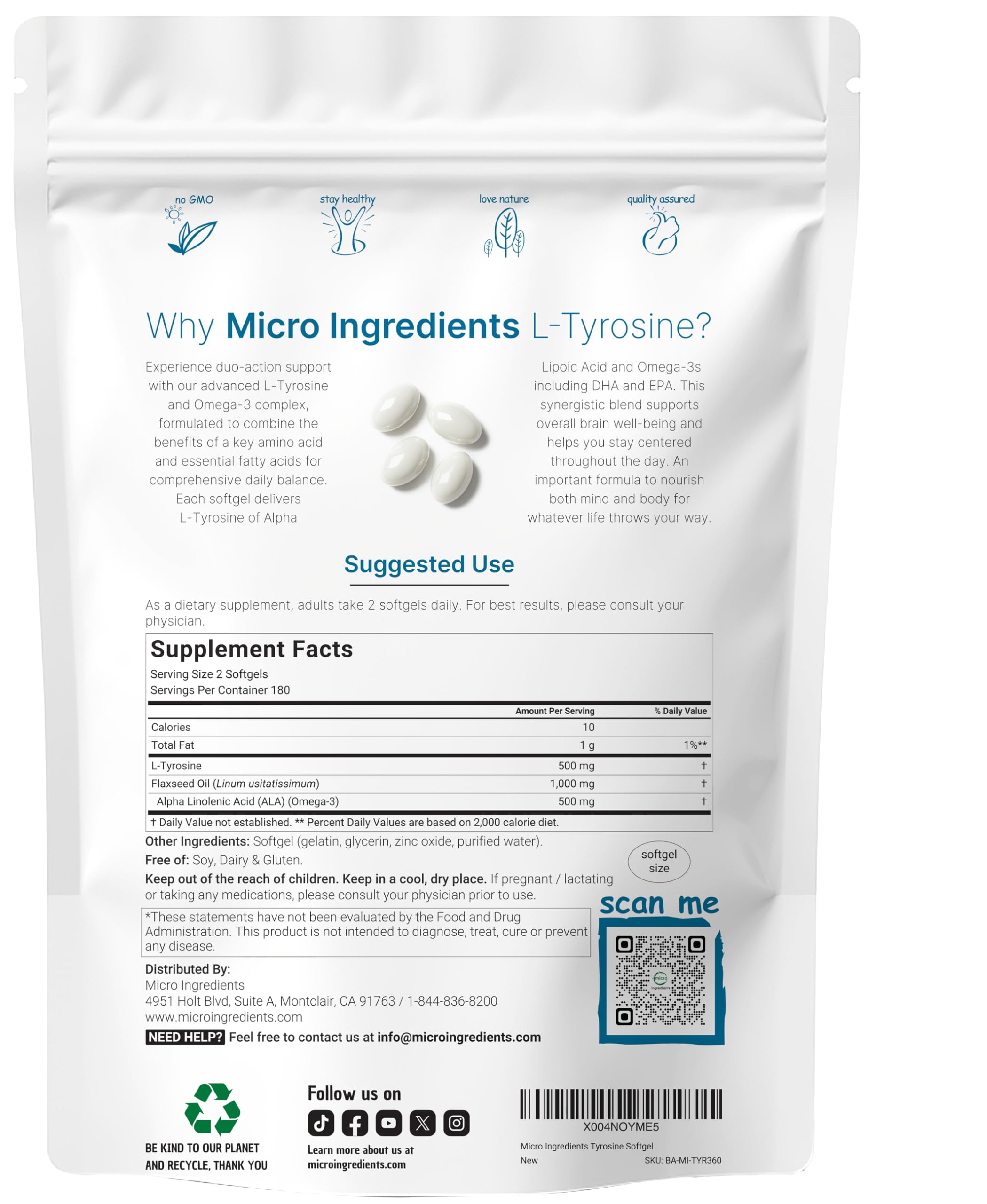 Micro Ingredients cápsula blanda textura brillante facilita la ingestión