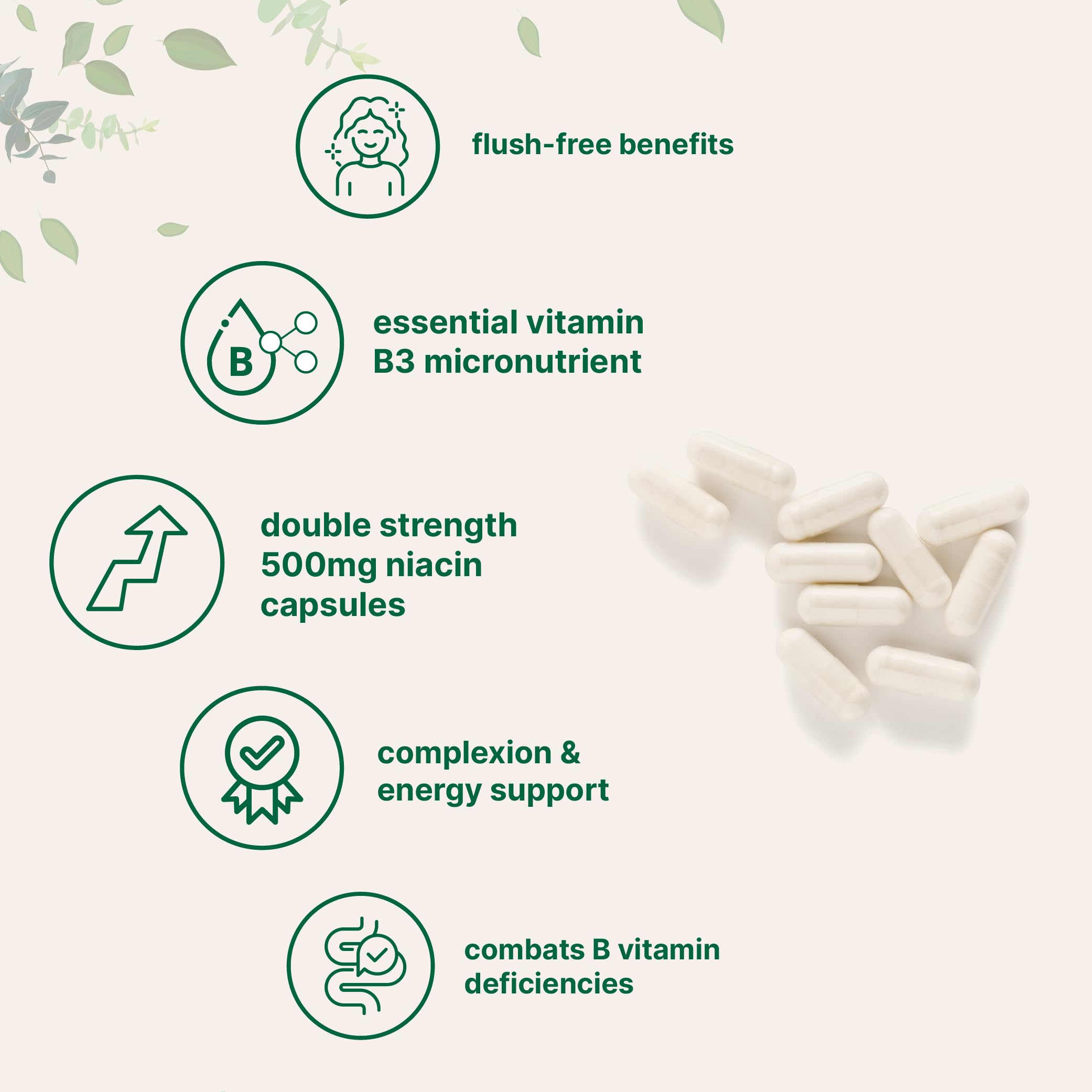 Micro Ingredients primer plano de cápsula, beneficio: fórmula estable y sin olor fuerte
