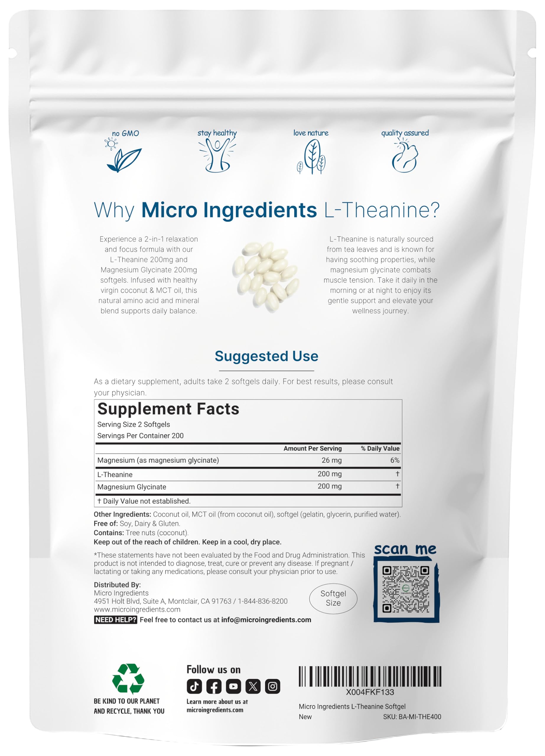 Micro Ingredients cápsula blanda en primer plano mostrando textura