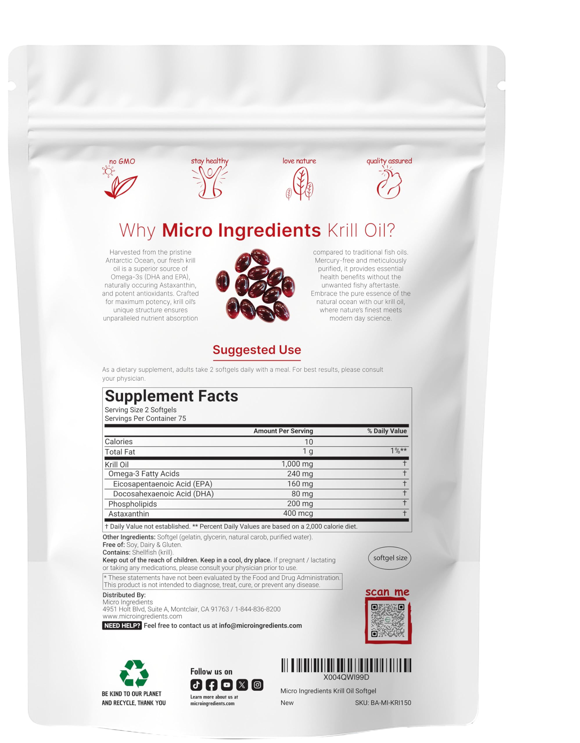 Micro Ingredients cápsula blanda detalle de textura para fácil ingestión