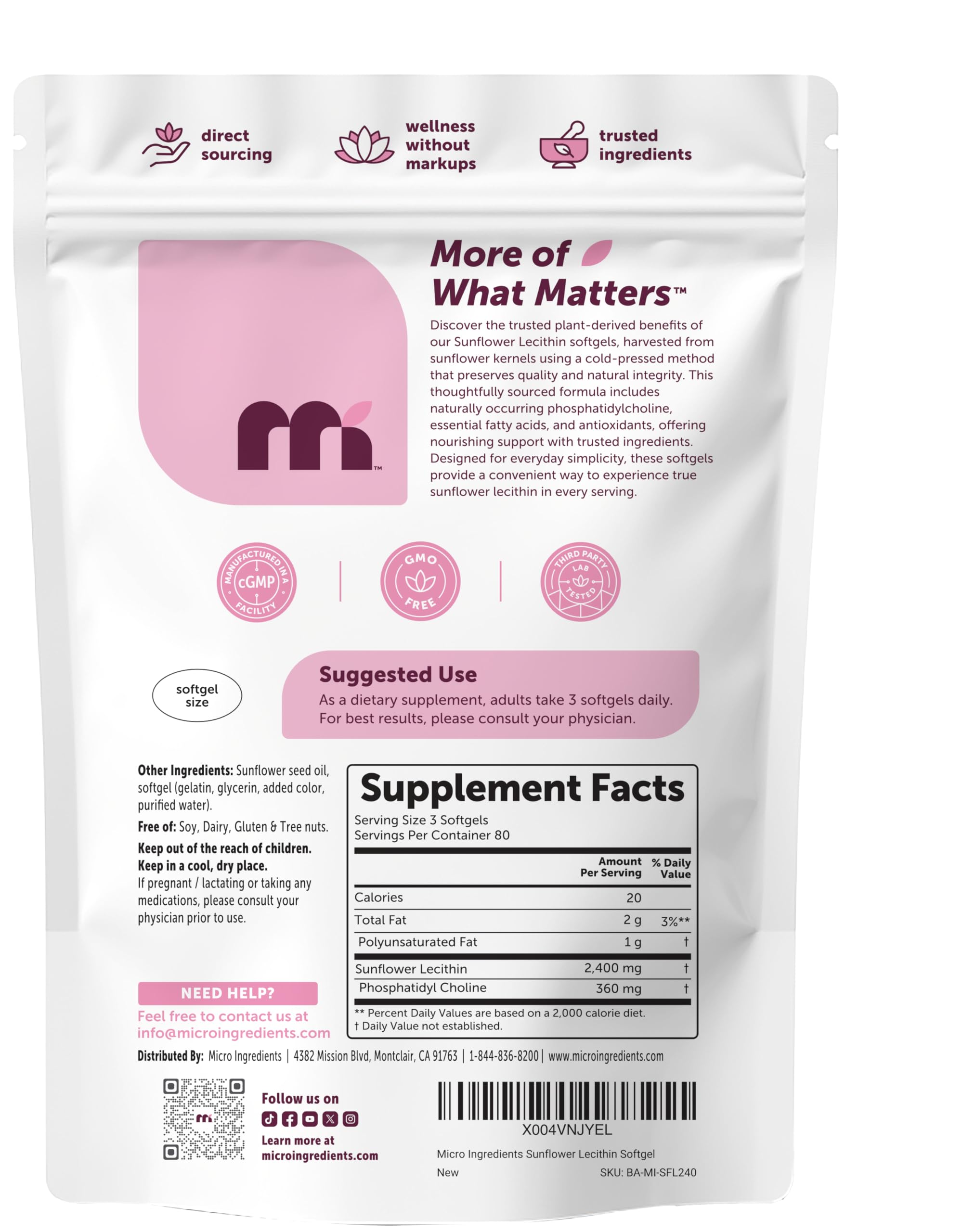 Micro Ingredients primer plano de cápsulas blandas fácil de tragar