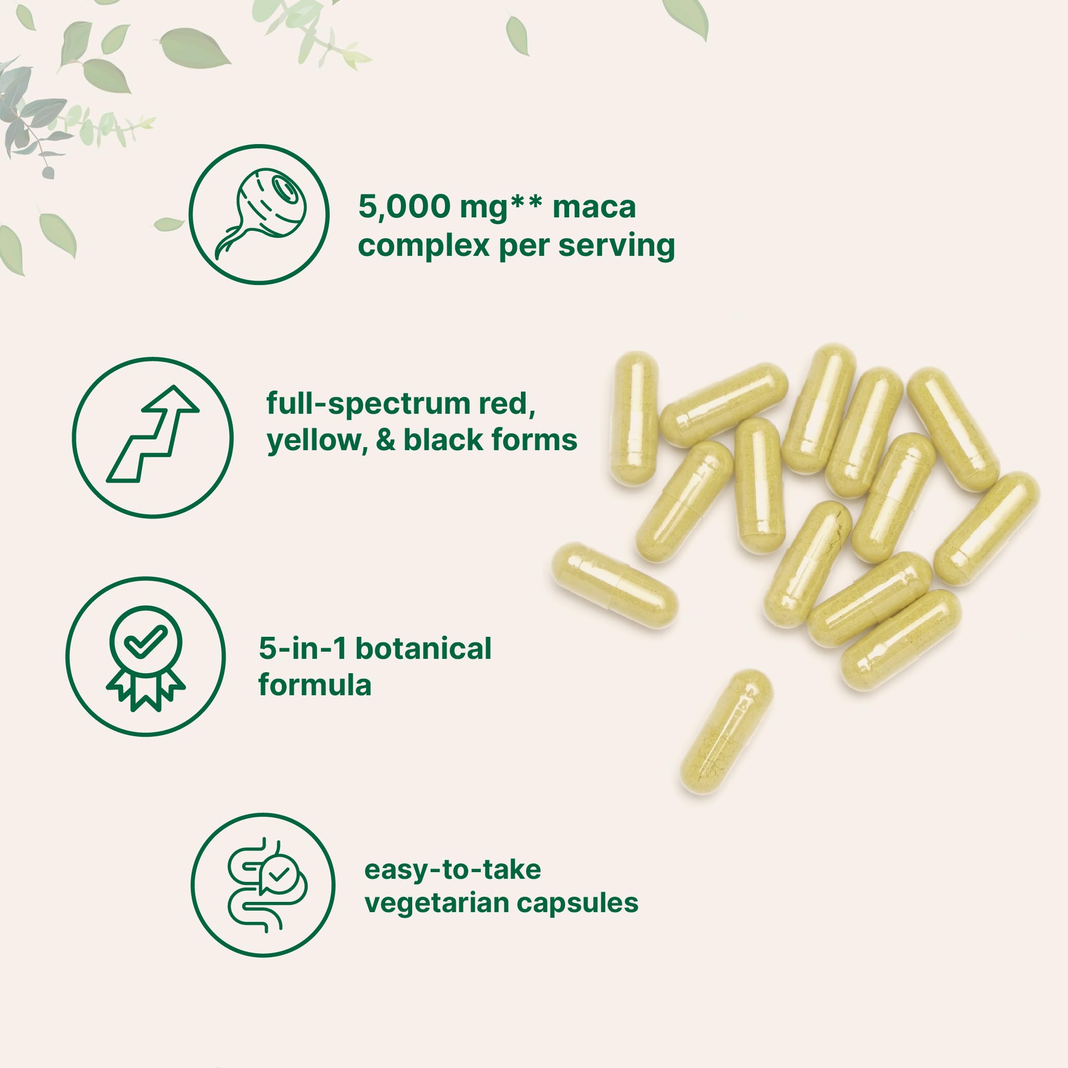 Micro Ingredients cápsulas vegetarianas en mano para dosificación práctica
