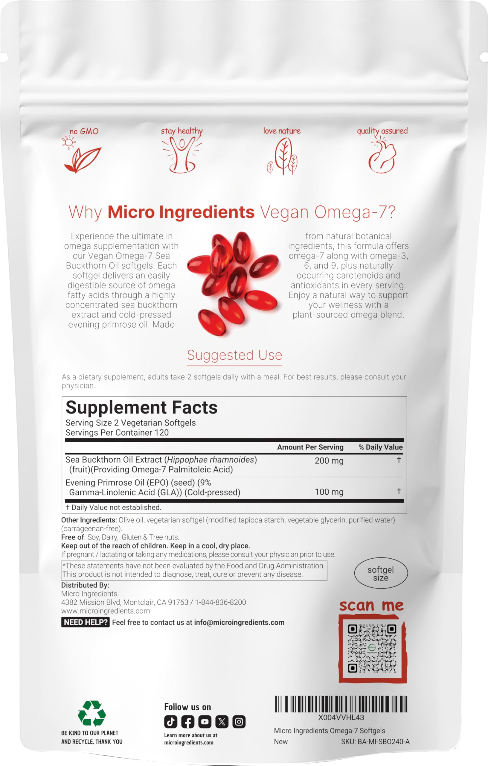 Micro Ingredients detalle de cápsulas vegetales destacando textura y pureza
