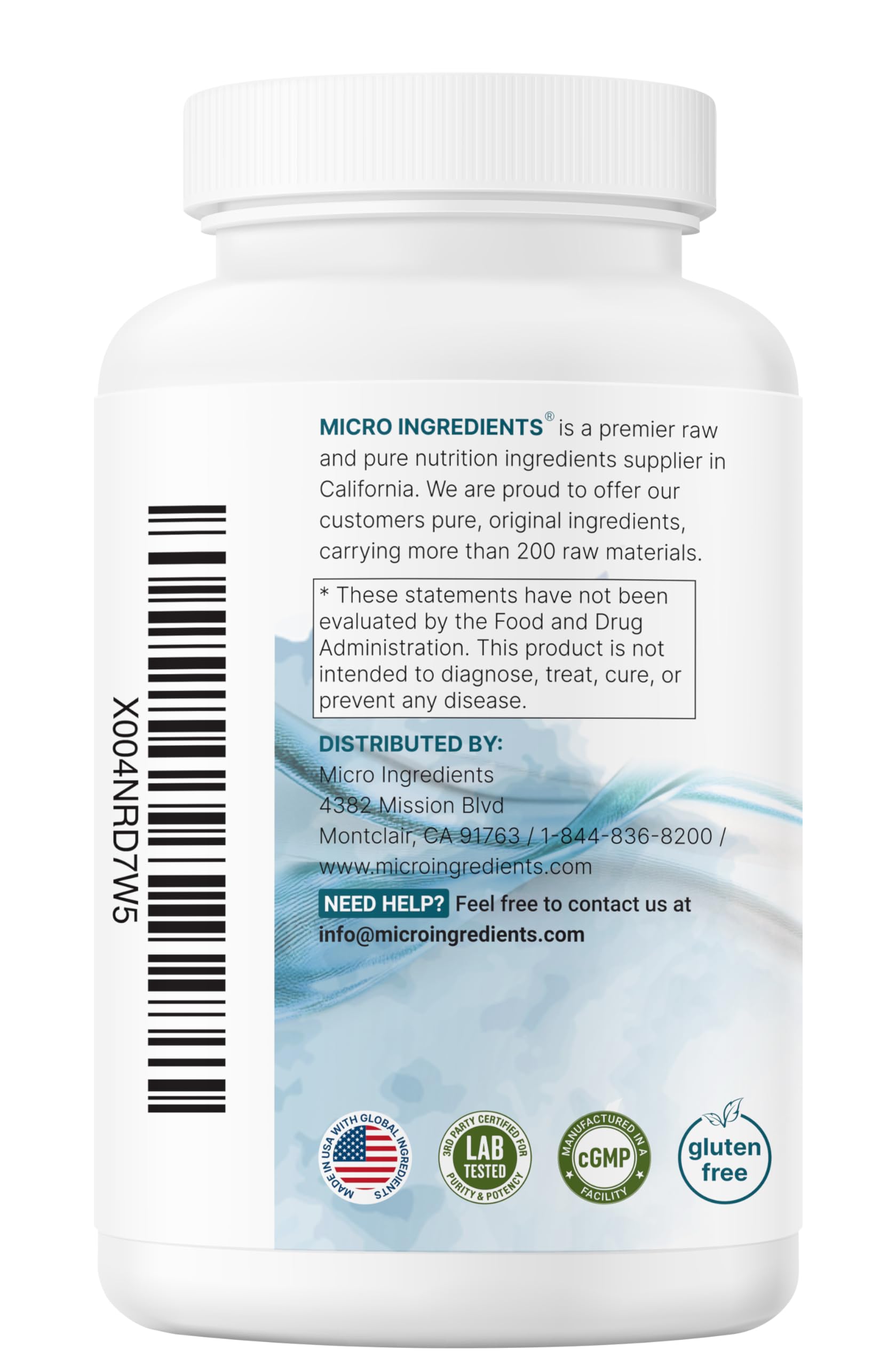 Micro Ingredients certificado de laboratorio que indica pruebas de terceros