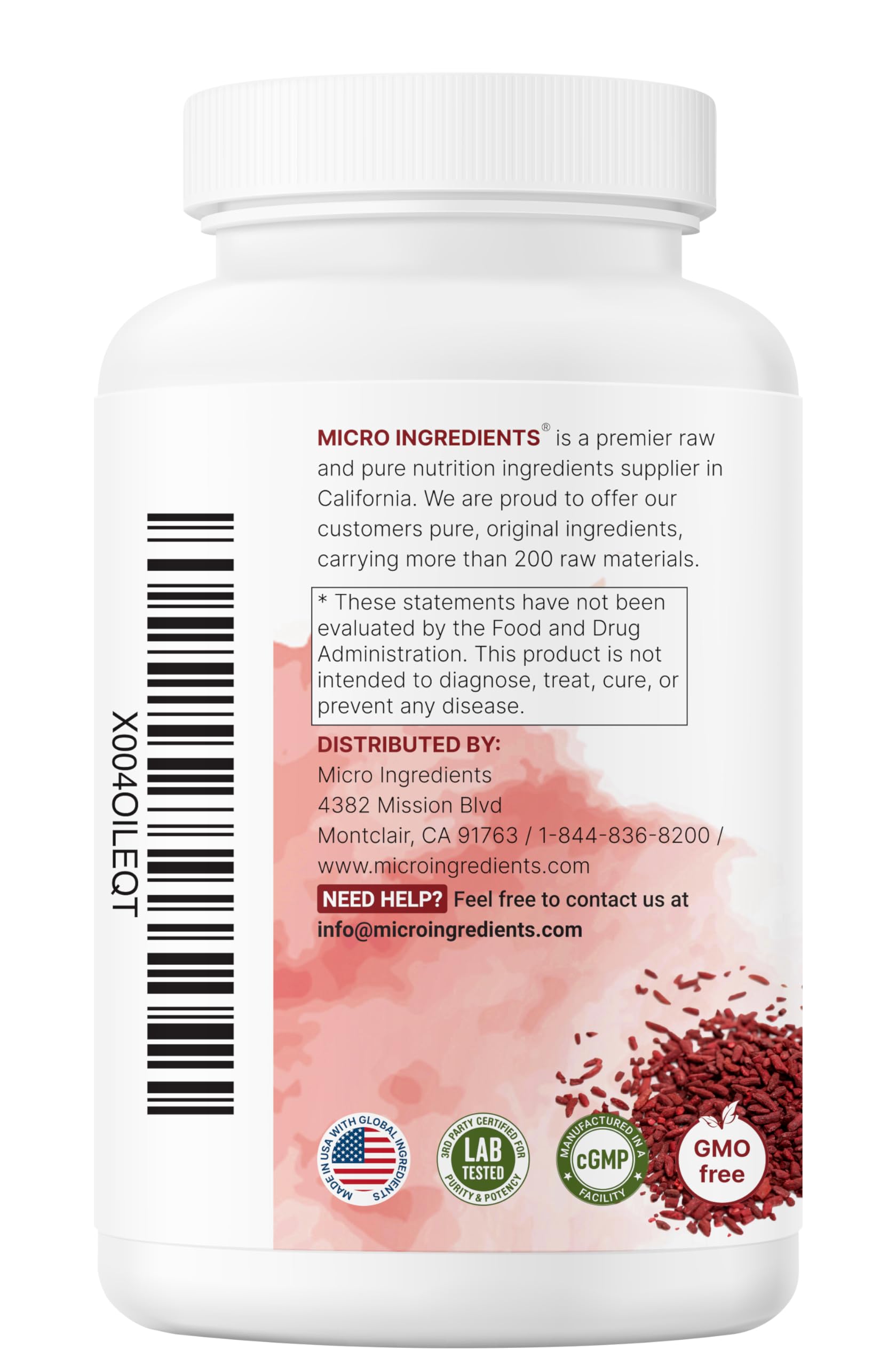 Micro Ingredients certificado de pruebas laboratorio que garantiza pureza