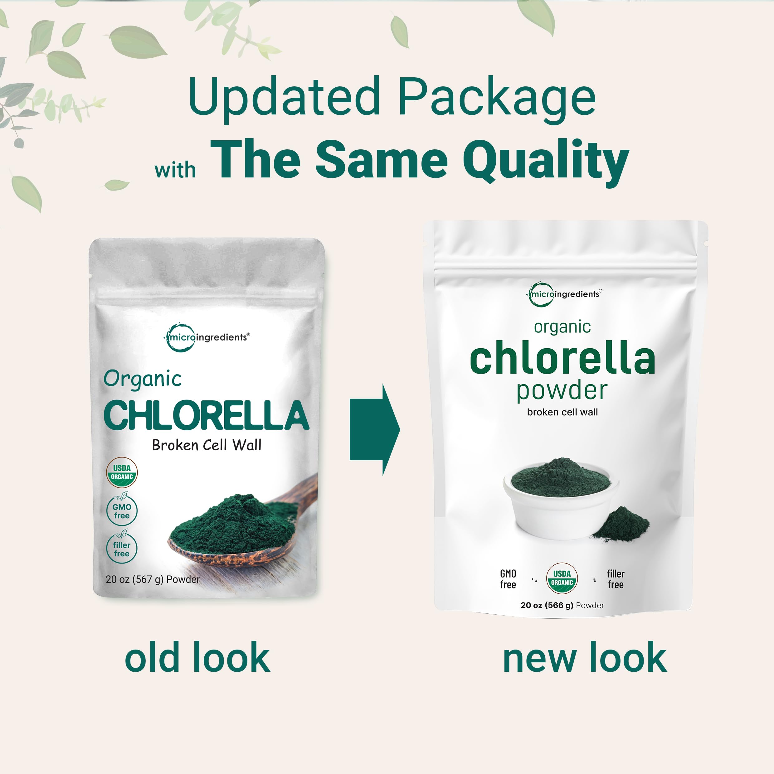 Micro Ingredients chlorella mezclada en batido verde como aporte nutritivo diario