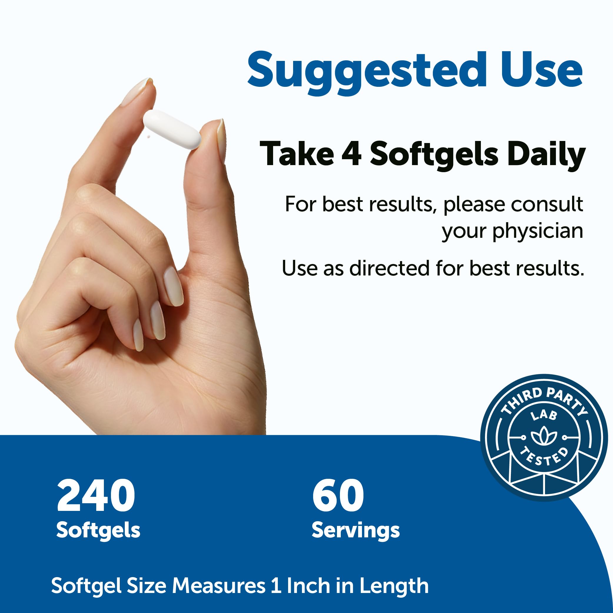 Micro Ingredients primer plano de softgel con textura suave para fácil ingestión