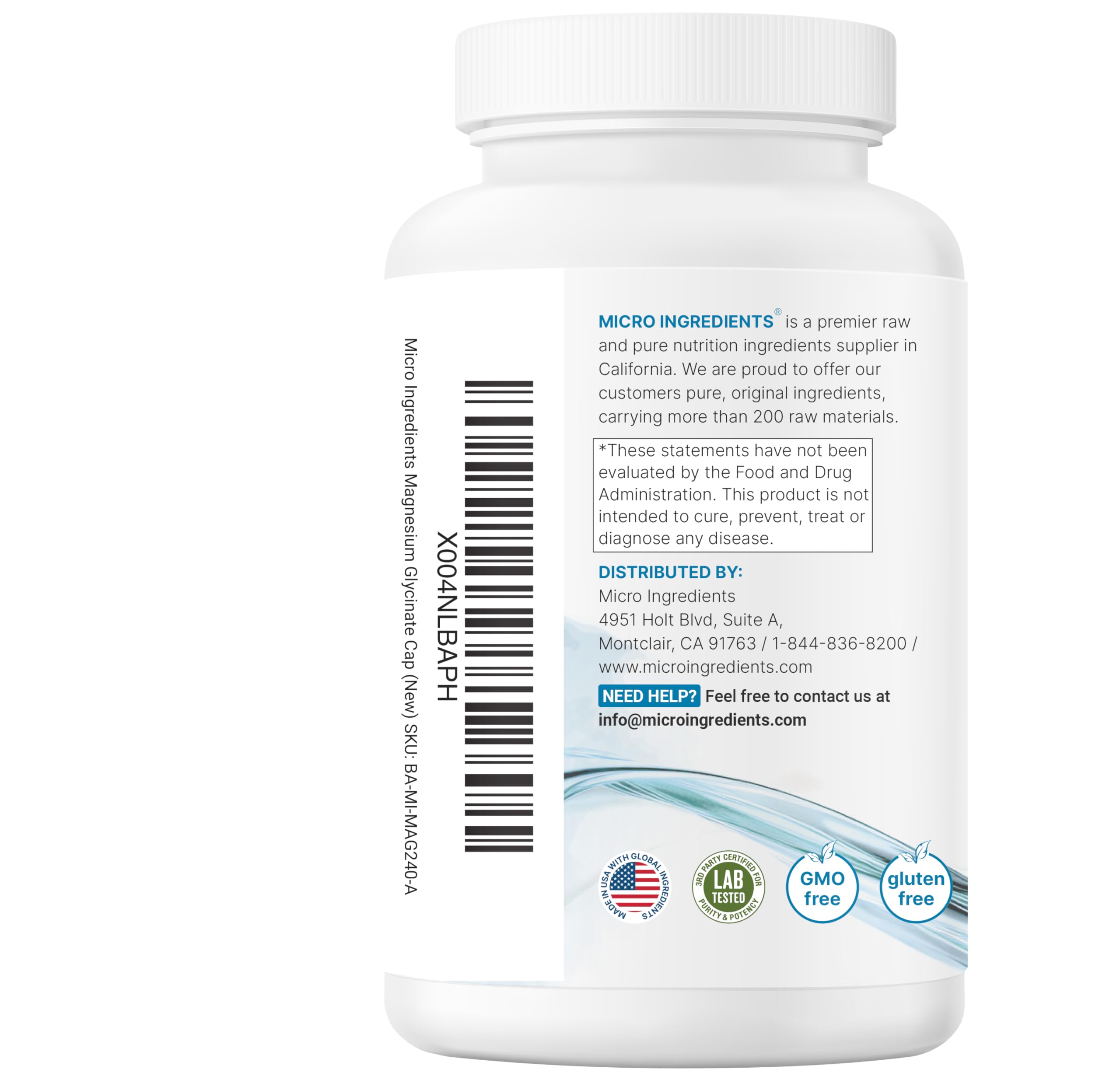 Micro Ingredients cápsulas junto a monedas para comparar tamaño