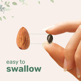 Micro Ingredients softgel junto a una moneda para comparar tamaño y conveniencia