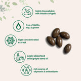 Micro Ingredients frasco abierto con softgels mostrando cantidad y tamaño