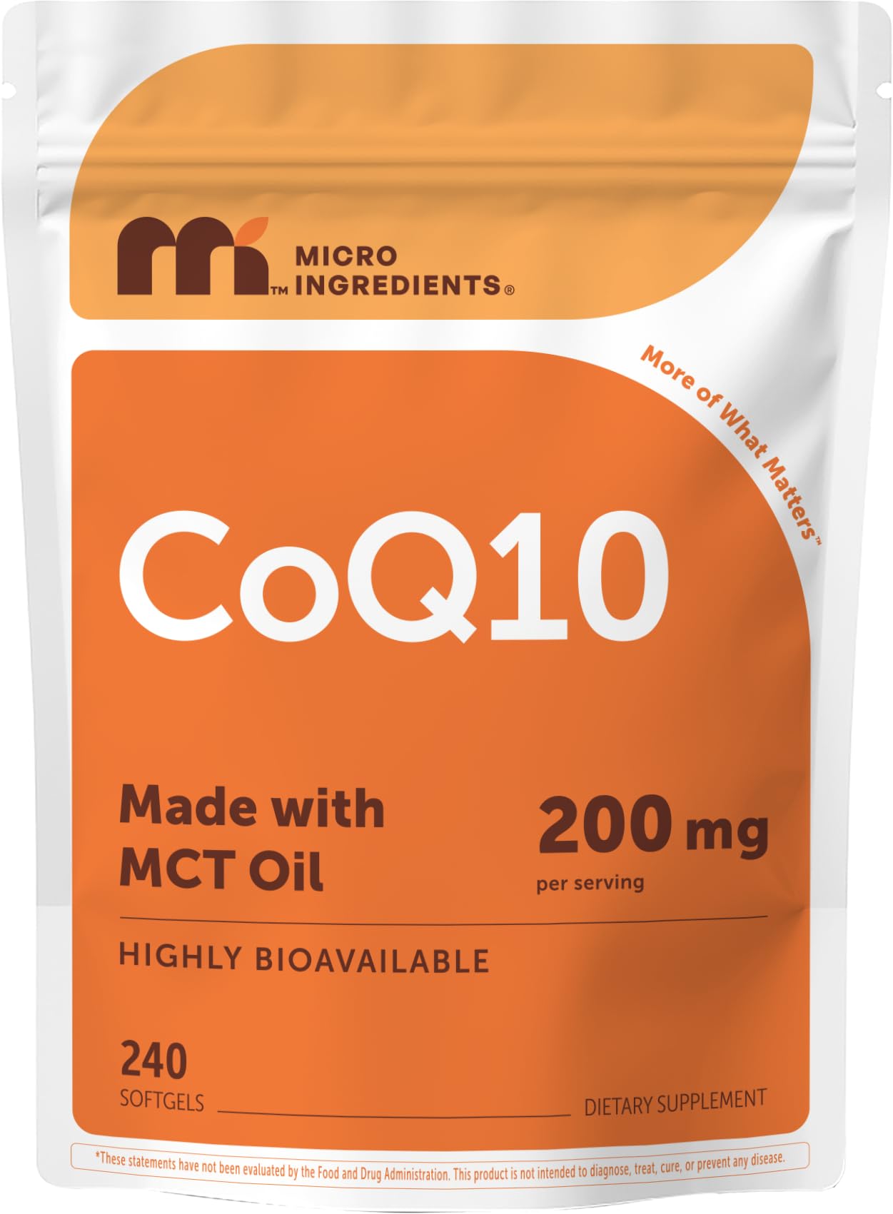 Micro Ingredients frente del empaque mostrando 240 cápsulas y beneficios