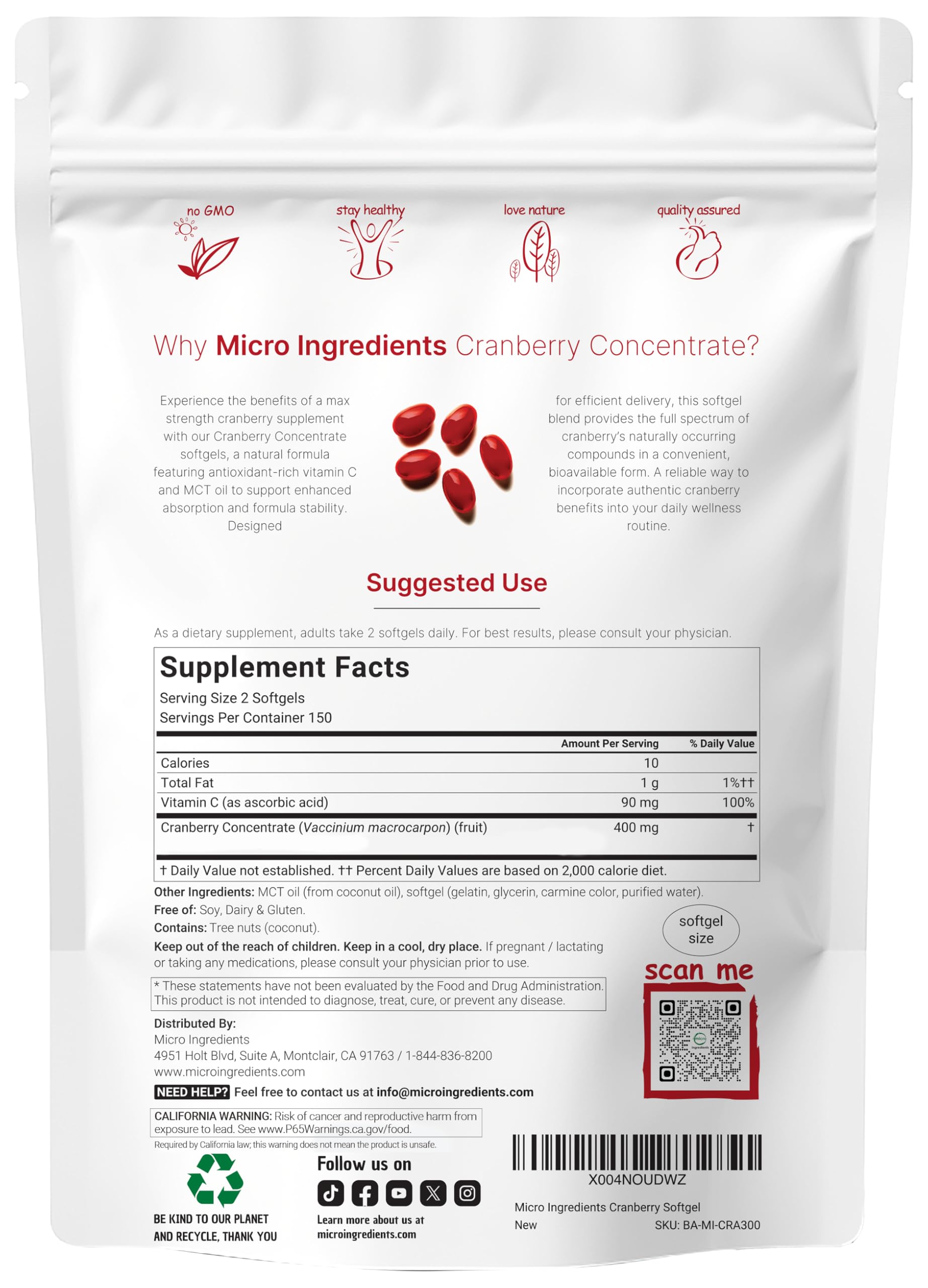 Micro Ingredients detalle de textura de softgel que facilita la ingesta
