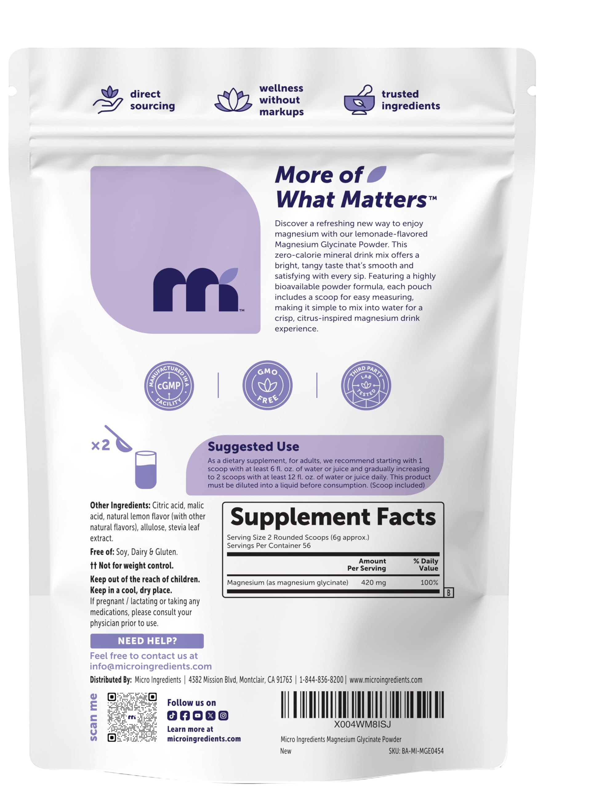 Micro Ingredients cuchara dosificadora y polvo listo para medir con precisión