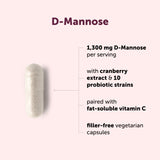 Micro Ingredients polvo de D-mannosa en primer plano, beneficio: ingrediente puro visible