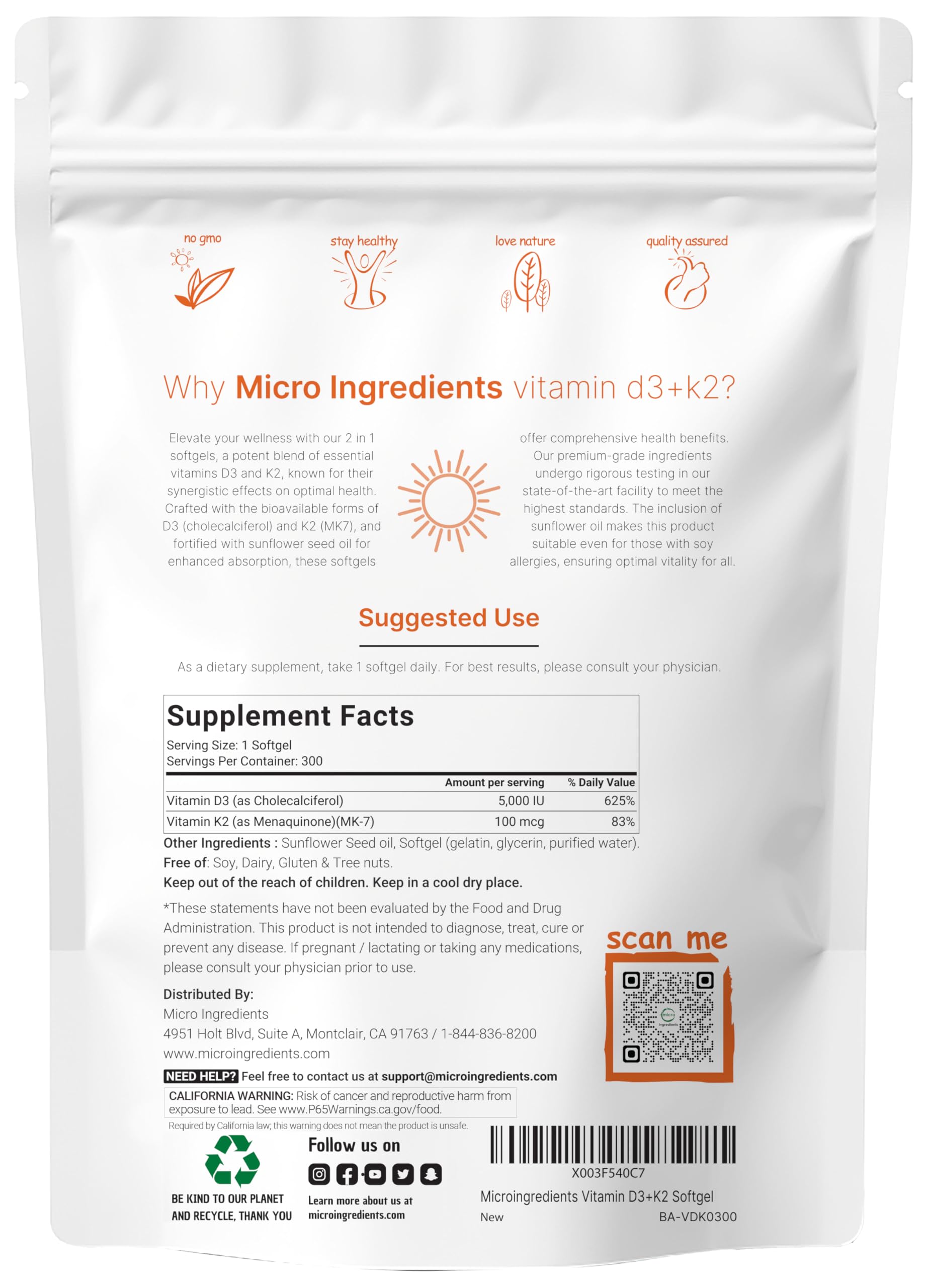 Micro Ingredients primer plano de una cápsula blanda mostrando textura y tamaño pequeño