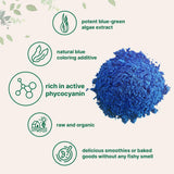 Micro Ingredients en smoothie azul cremoso que realza bebidas visualmente