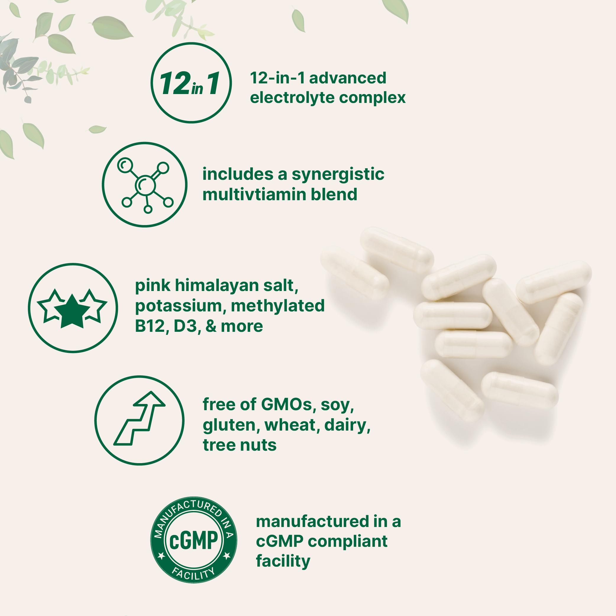 Micro Ingredients etiqueta con lista de electrolitos y vitaminas clave