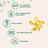 Micro Ingredients etiqueta con ingredientes y concentración D3 K2 verificada