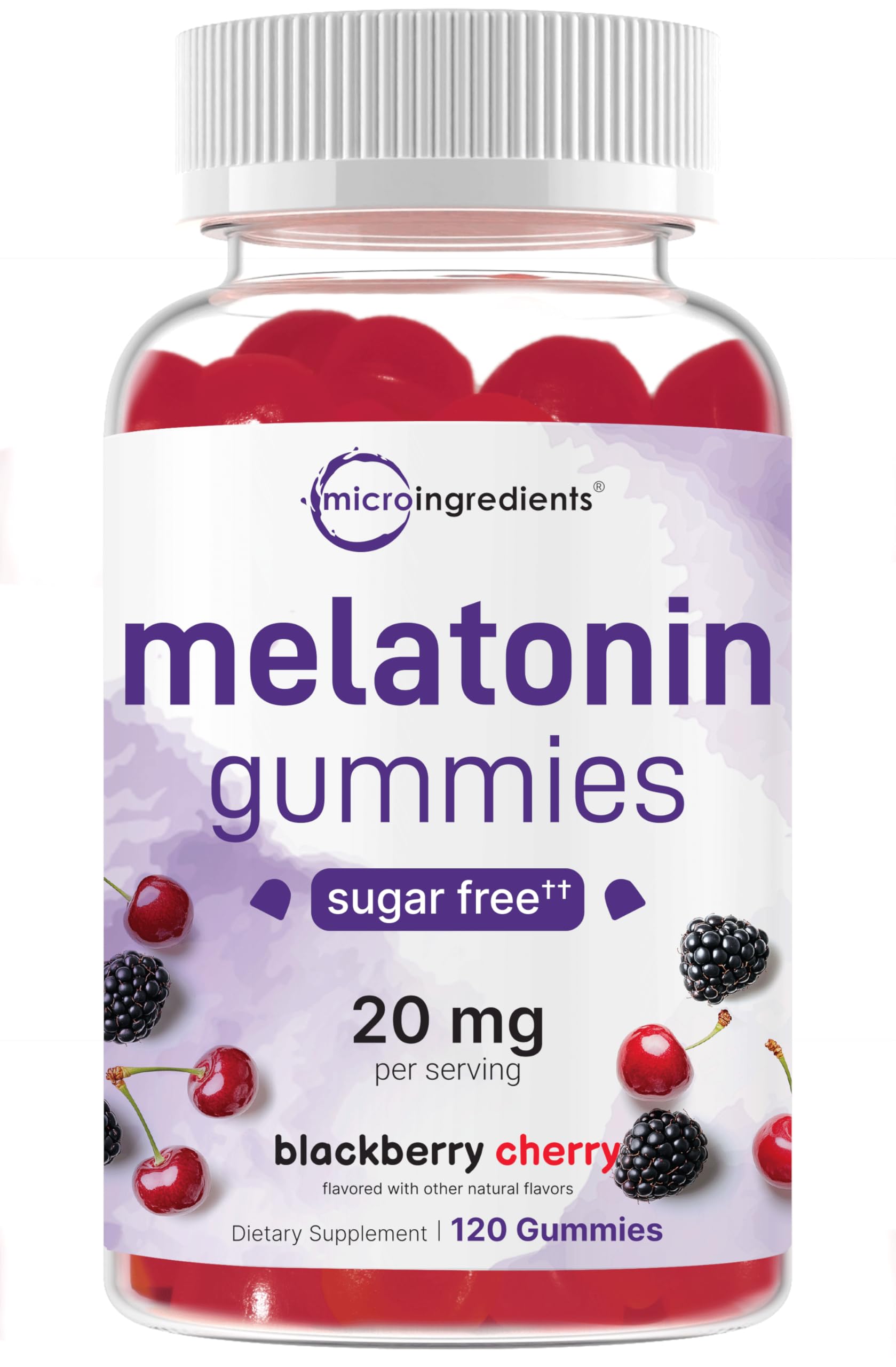 Micro Ingredients frasco frente muestra 120 gomitas, beneficio conveniencia