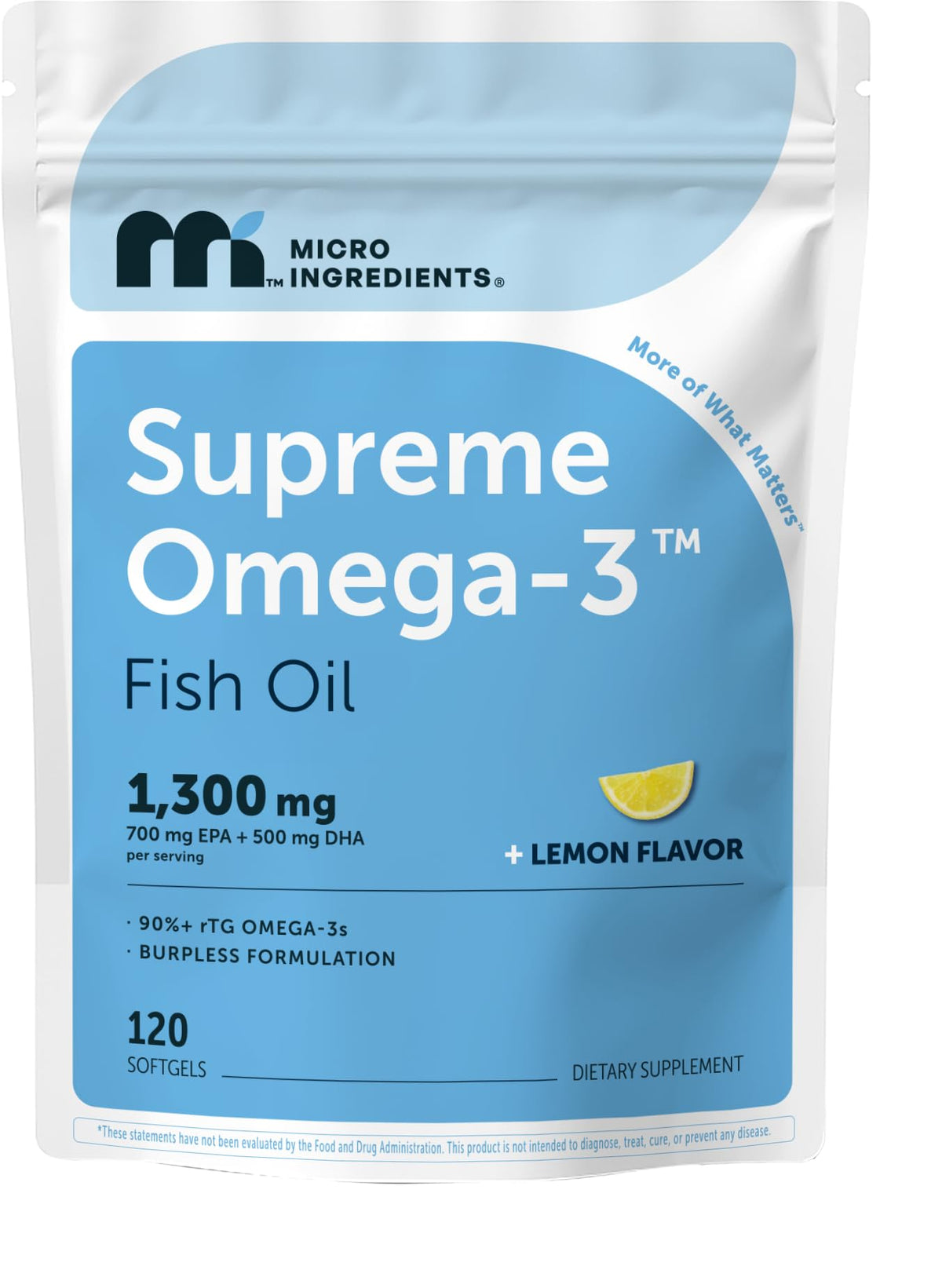 Micro Ingredients frasco frontal mostrando etiqueta y conteo 120 cápsulas, fácil identificación
