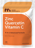 Micro Ingredients frasco frontal mostrando 240 cápsulas y etiqueta clara