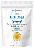 Micro Ingredients frente del empaque mostrando 300 softgels y beneficios claros
