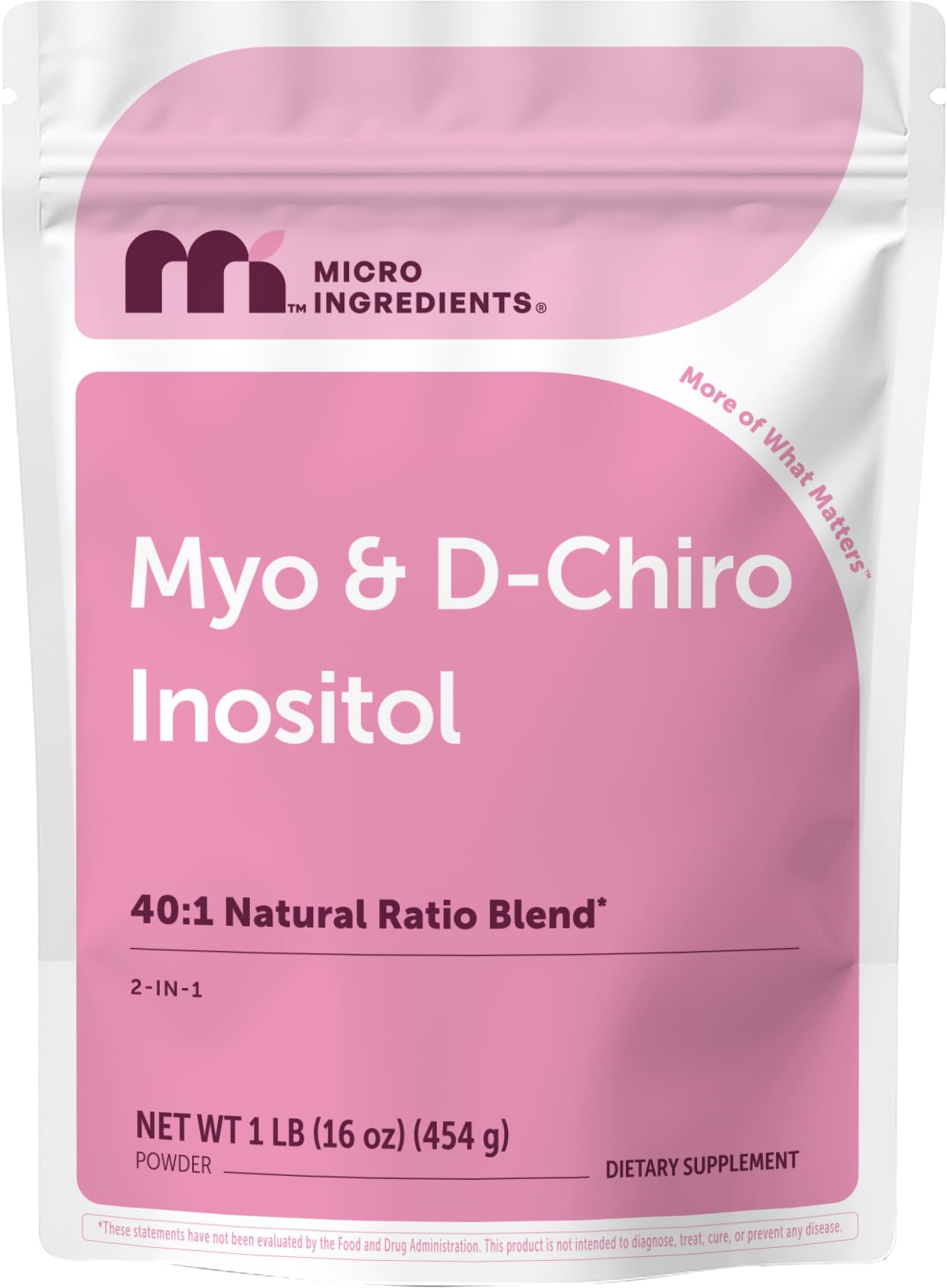 Micro Ingredients frente del empaque mostrando 1 libra y marca, facilita identificación