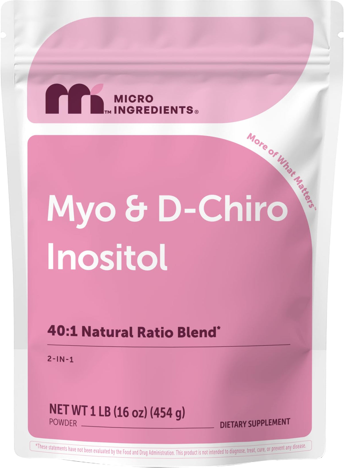 Micro Ingredients frente del empaque mostrando 1 libra y marca, facilita identificación