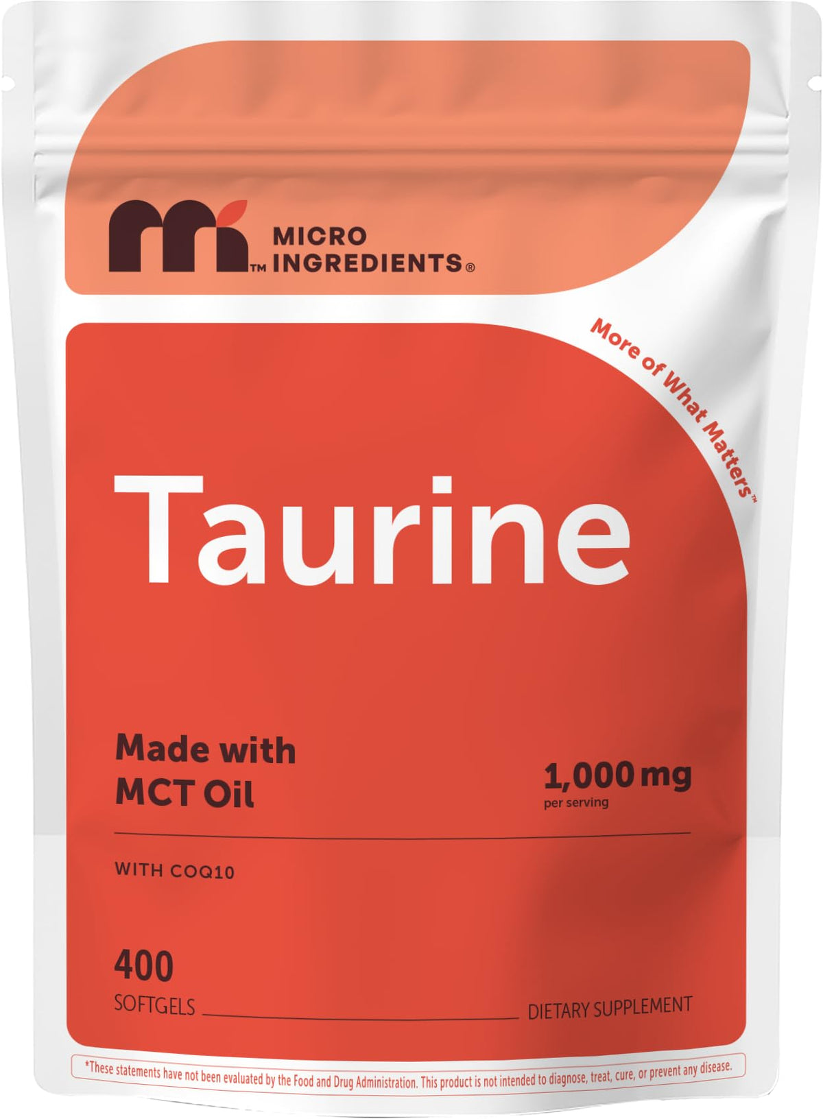 Micro Ingredients frente del envase mostrando 400 cápsulas y marca