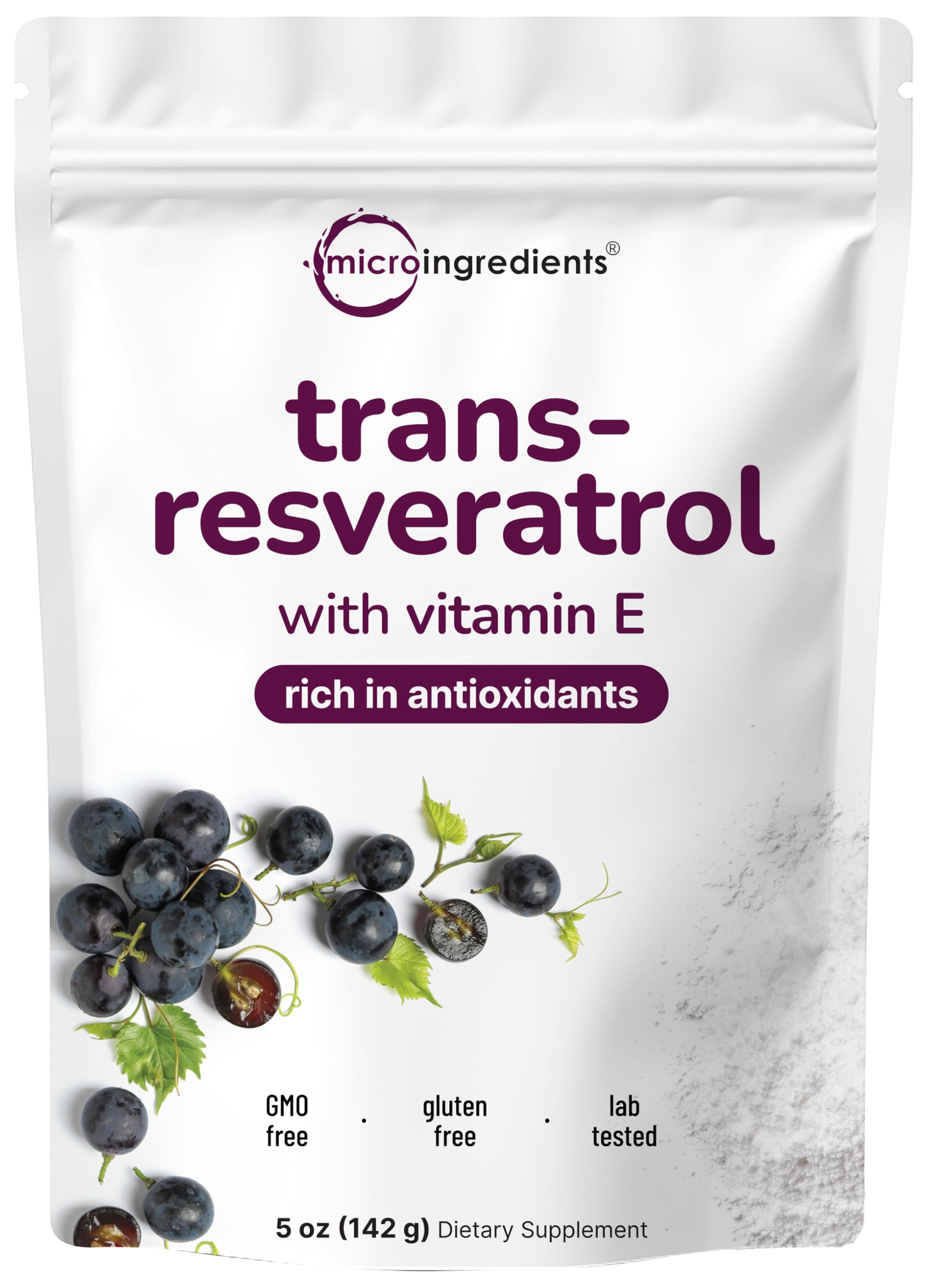 Micro Ingredients vista frontal del envase muestra pureza y conveniencia