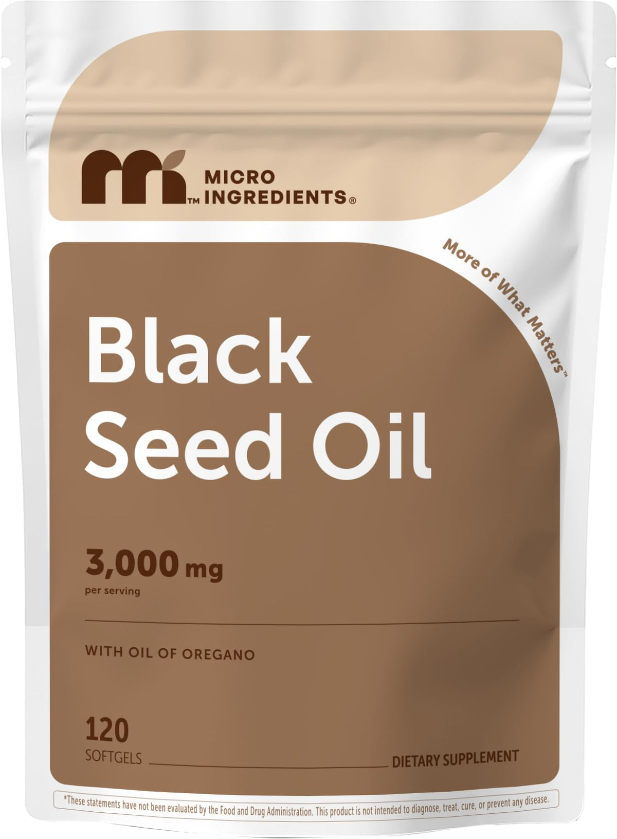 Micro Ingredients frente del envase mostrando 120 softgels y beneficios claros