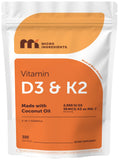 Micro Ingredients frente del envase mostrando 300 softgels y conveniente suministro