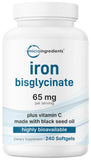 Micro Ingredients frasco frontal mostrando 240 softgels y diseño claro