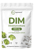 Micro Ingredients envase frontal de DIM Active muestra dosis y beneficios