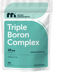 Micro Ingredients envase frontal del Triple Boron Complex, presentación clara y completa