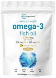 Micro Ingredients frente del envase mostrando 240 softgels y concentración alta