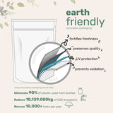 Micro Ingredients comparación de tamaño del envase junto a una mano, referencia de cantidad