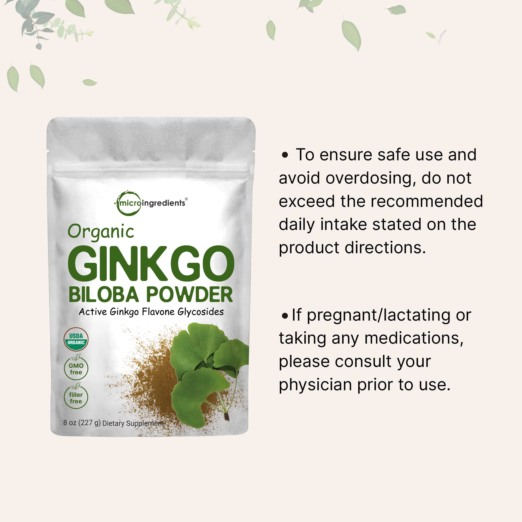 Micro Ingredients cuchara medidora sobre polvo, medición precisa y uso fácil