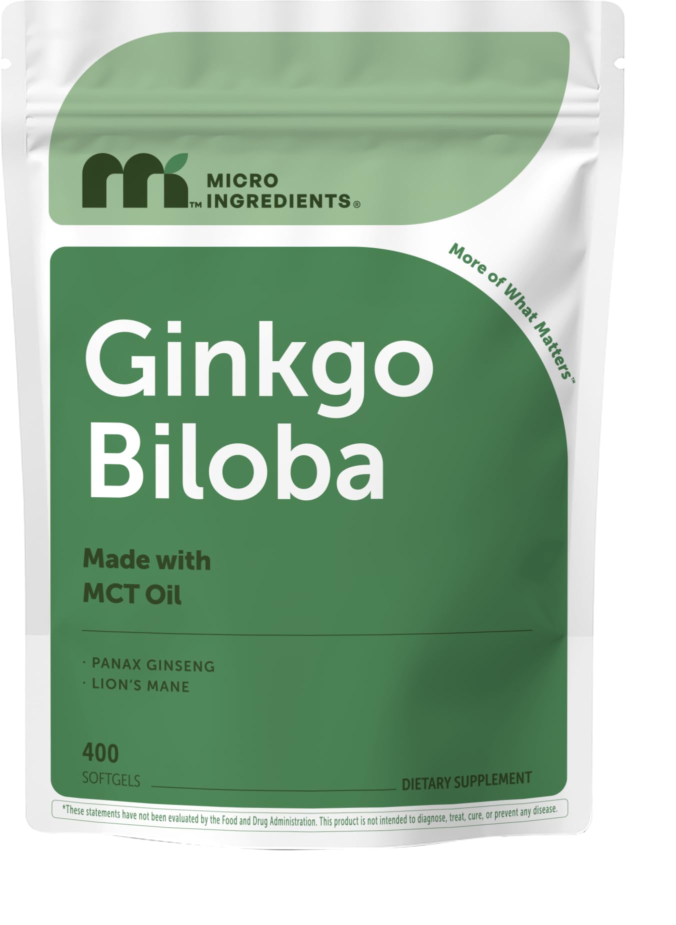 Micro Ingredients frasco frontal mostrando 400 cápsulas y marca