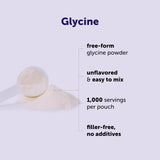 Micro Ingredients polvo de glicina en primer plano, textura fina y soluble