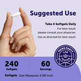 Micro Ingredients mano sosteniendo softgel, uso práctico y dosificación precisa