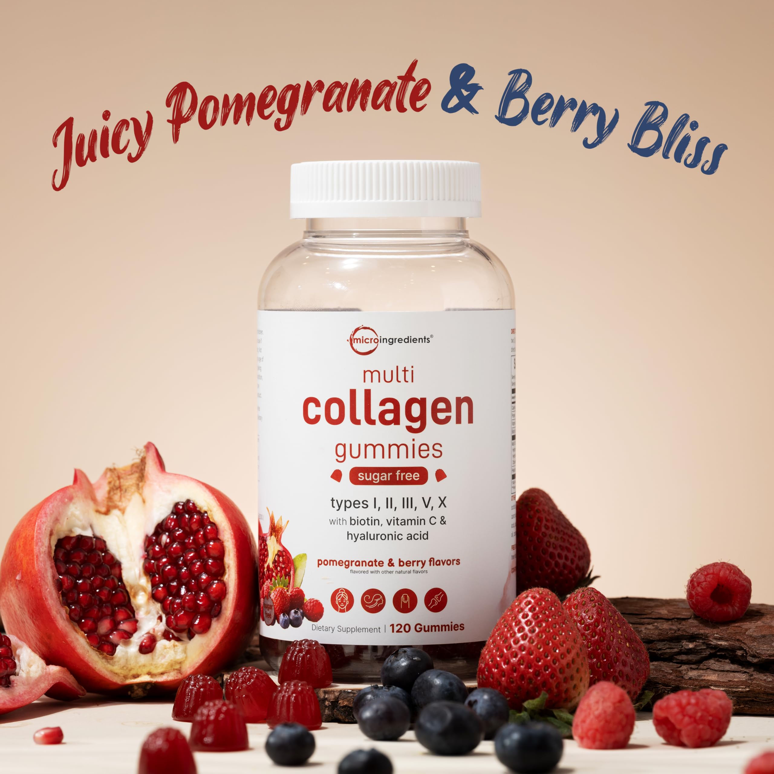 Micro Ingredients primer plano de lista de ingredientes y beneficios