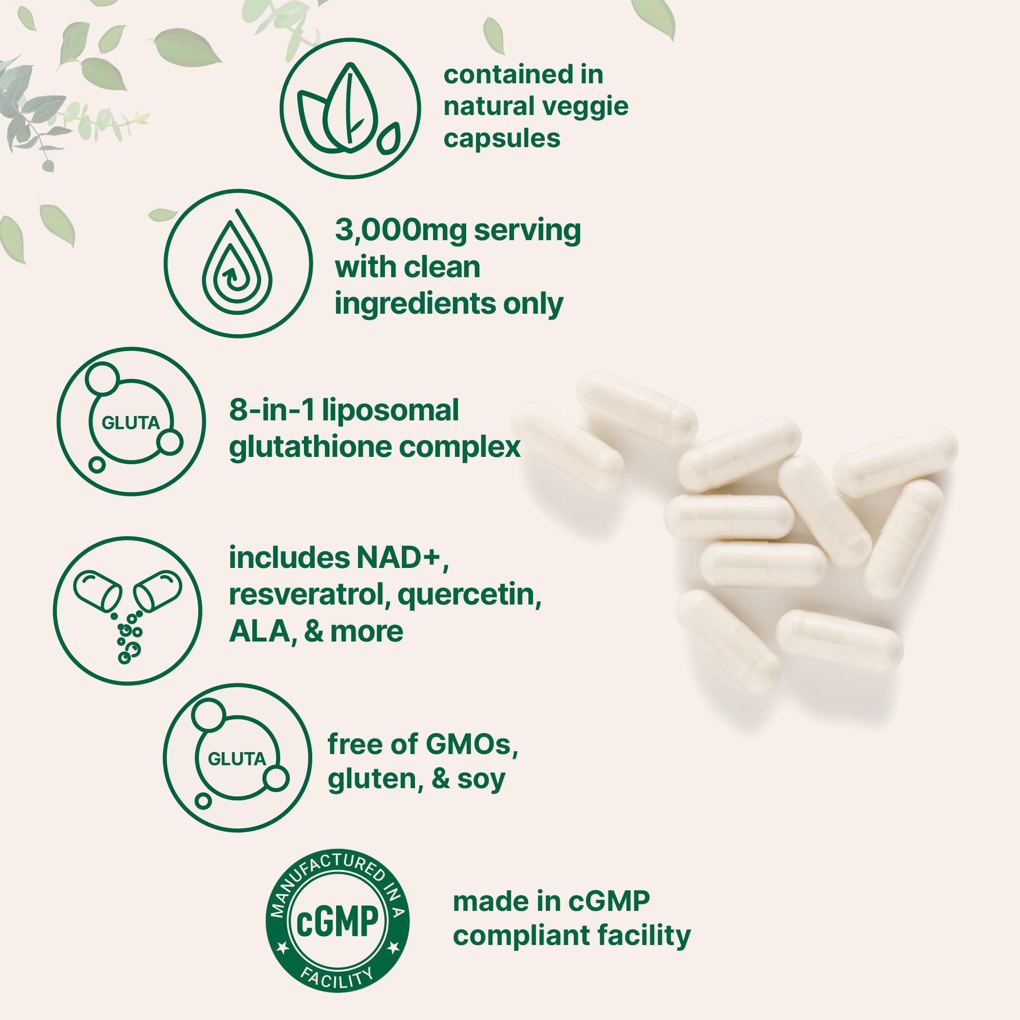 Micro Ingredients etiqueta con lista de ingredientes y cantidades por porción clara