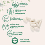 Micro Ingredients etiqueta con lista de ingredientes y cantidades por porción clara