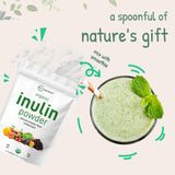 Micro Ingredients cucharita con porción de inulina para comparar tamaño y dosificación práctica