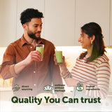 Micro Ingredients envase comparado con mano, tamaño y rendimiento